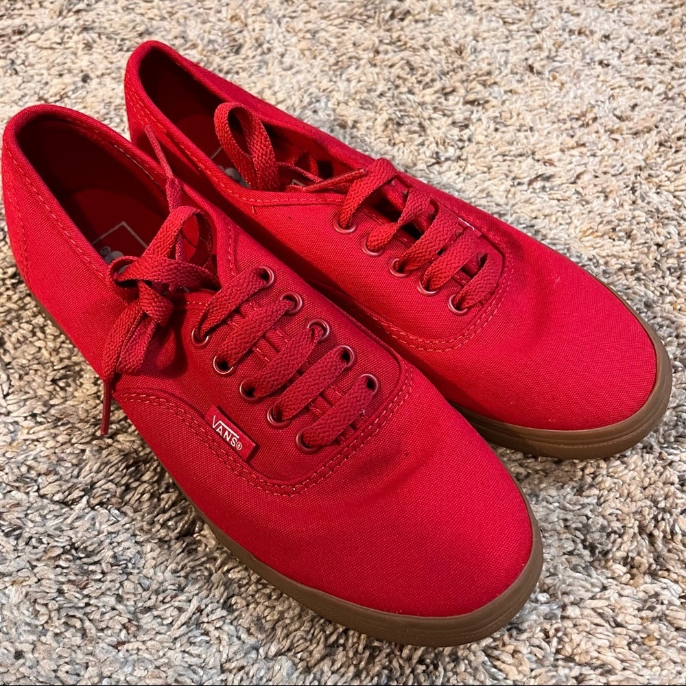 Vans Red Sneakers Size Womens Size 6 - Mens Size 4.5